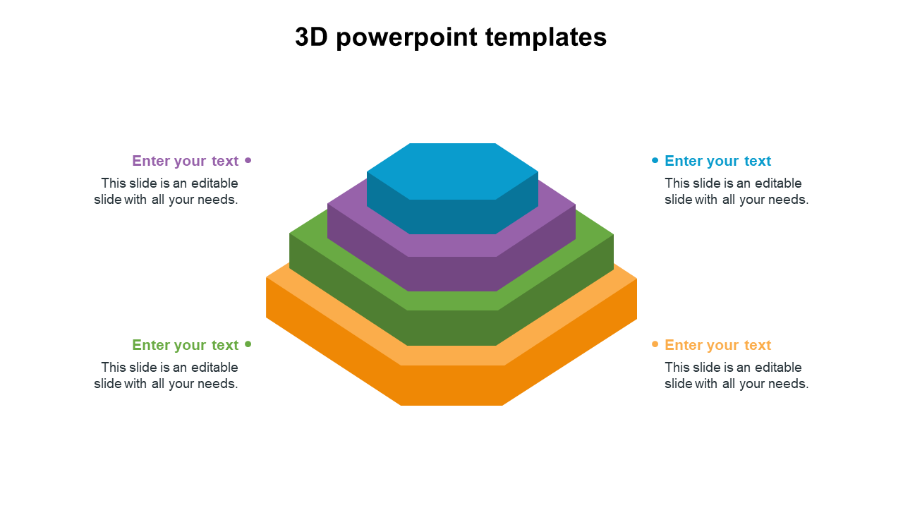 Effective 3D PowerPoint Templates Stack Model
